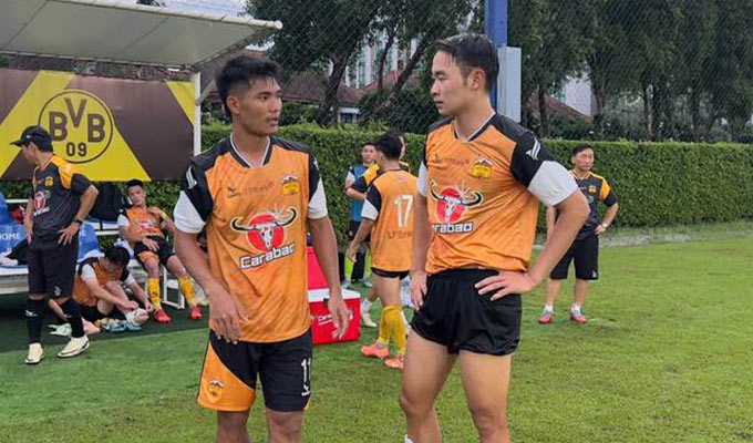 Tiền đạo Vũ Minh Hiếu ghi 3 bàn sau 2 trận đấu ở Thái Lan - Ảnh: HAGL FC