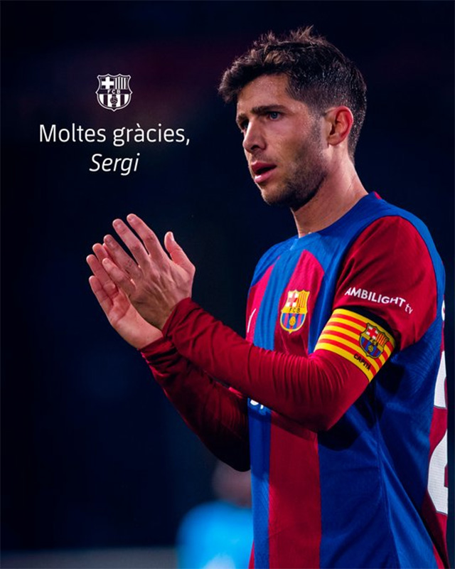 Sergi Roberto chia tay Barca sau 18 năm gắn bó