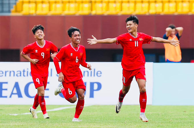 U16 Việt Nam tạo địa chấn trước U16 Nhật Bản - Ảnh: VFF