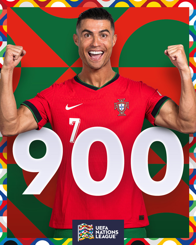 Ronaldo đã đạt mốc 900 bàn thắng sau trận đấu giữa Bồ Đào Nha vs Croatia